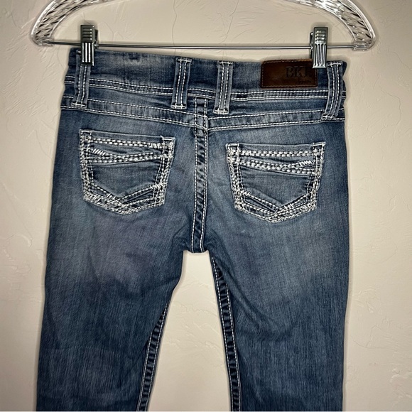 BKE Sabrina Low Rise Boot Cut Thick Stitch Denim Jeans - Picture 9 of 11